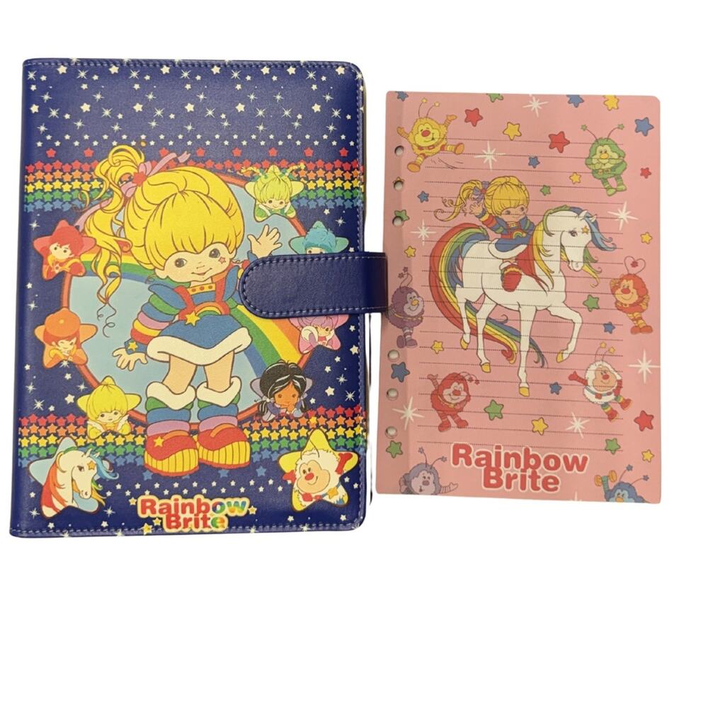 Rainbow Brite A5 6 ring binder with matching paper